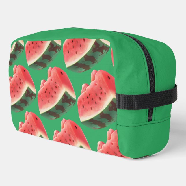 Juicy Watermelon Pattern: Summer Fruit Design Dopp Kit (Left Corner)