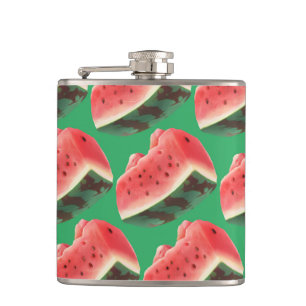 Juicy Watermelon Pattern: Summer Fruit Design Flask