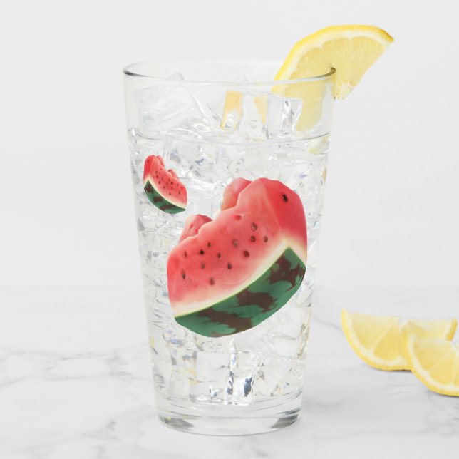 Juicy Watermelon Pattern: Summer Fruit Design Glass (Back Ice)
