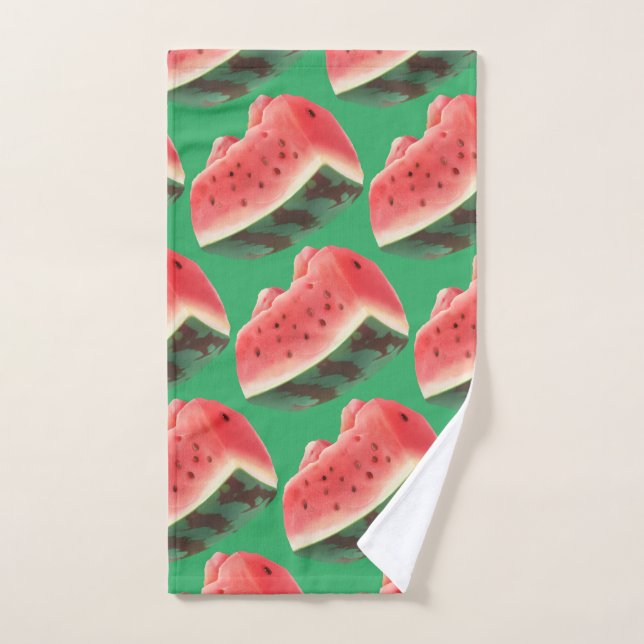 Juicy Watermelon Pattern: Summer Fruit Design Hand Towel (Hand Towel)
