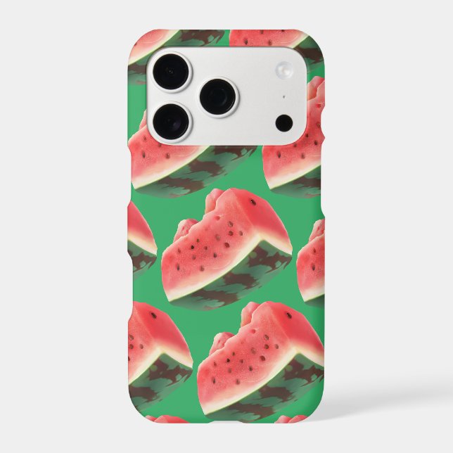 Juicy Watermelon Pattern: Summer Fruit Design Iphone Case (Back)