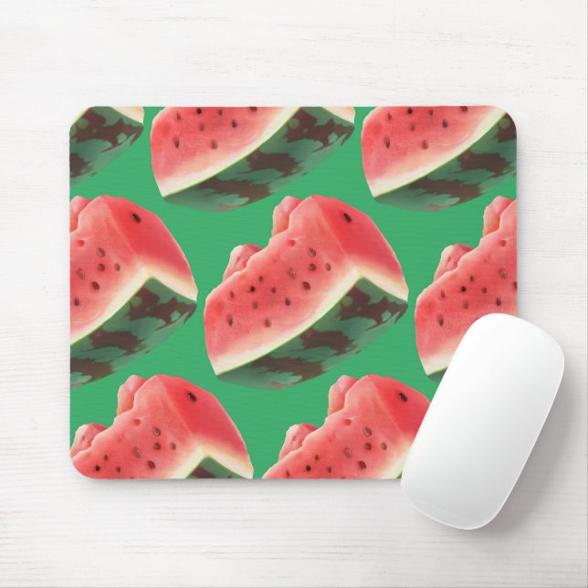 Juicy Watermelon Pattern: Summer Fruit Design Mouse Pad (With Mouse)