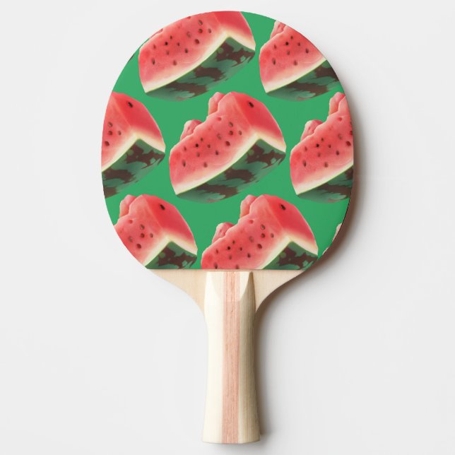 Juicy Watermelon Pattern: Summer Fruit Design Ping Pong Paddle (Front)