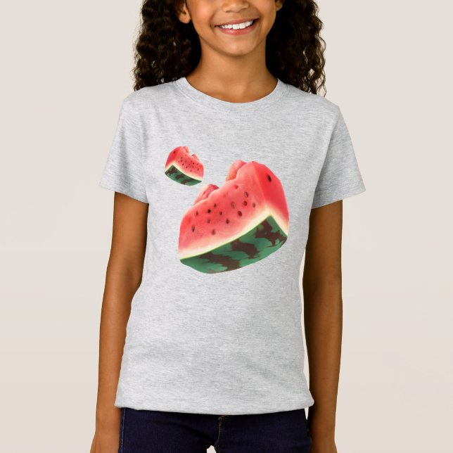 Juicy Watermelon Pattern: Summer Fruit Design T-Shirt (Front)