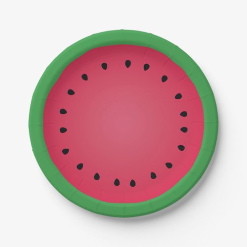 Juicy Watermelon Slice Funny Foodie Paper Plates