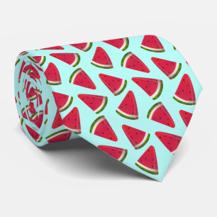 Juicy Watermelon Slice repeating pattern Neck Tie