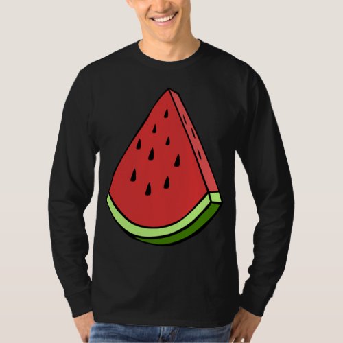 Juicy Watermelon Slice Wedge Fruit Graphic Hallowe T_Shirt