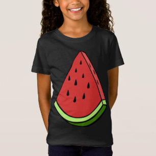 Juicy Watermelon Slice Wedge Fruit Graphic Hallowe T-Shirt
