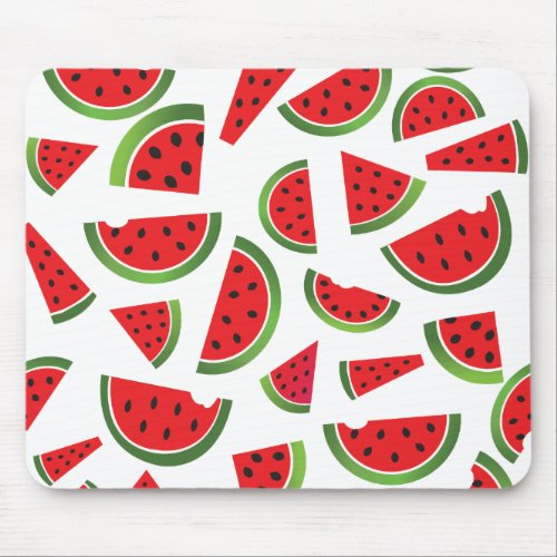 Juicy Watermelon Slices Fruit Pattern Mouse Pad