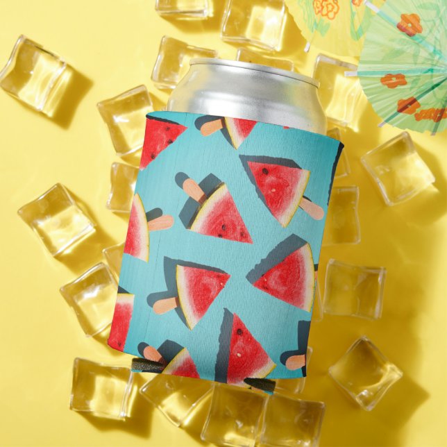 Juicy Watermelon Slices In The Sun Can Cooler (In Situ Summer)