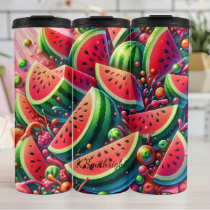Juicy Watermelon Slices Summer Fun Thermal Tumbler