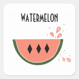 Juicy Watermelon Square Sticker