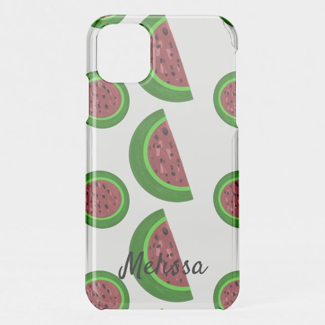 Juicy Watermelon Summer clear Uncommon iPhone Case (Back)