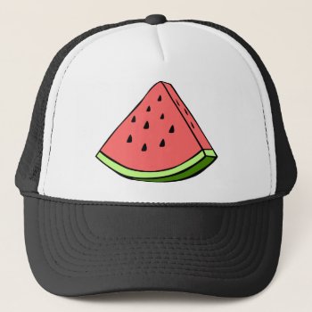 Juicy Watermelon Trucker Hat by StuffOrSomething at Zazzle