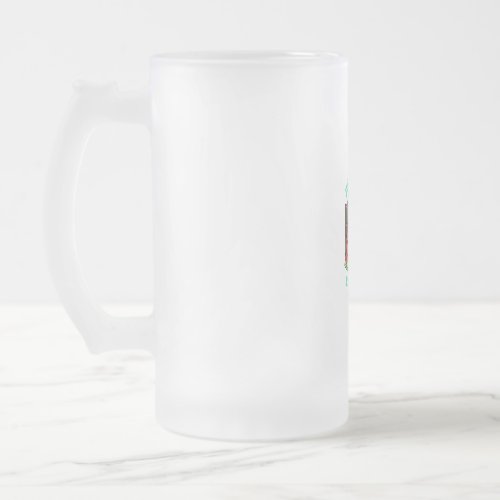 Juicy waves refreshing vibes frosted glass beer mug
