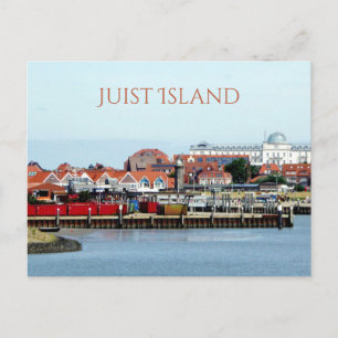 Juist City and Harbor, Juist Island, East Frisia Postcard