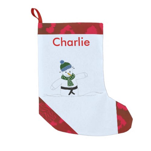 Jujitsu Snowman Small Christmas Stocking