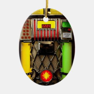 Jukebox Ceramic Ornament