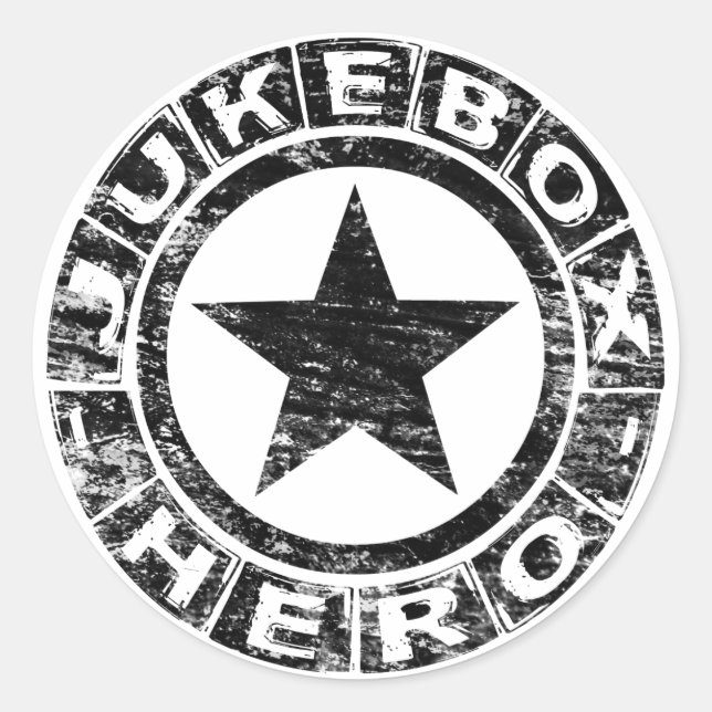 Jukebox Hero Classic Round Sticker (Front)