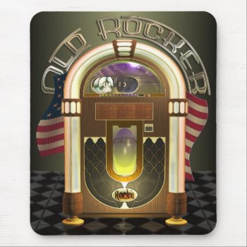 Jukebox Old Rocker Mousepad by Specialeetees at Zazzle