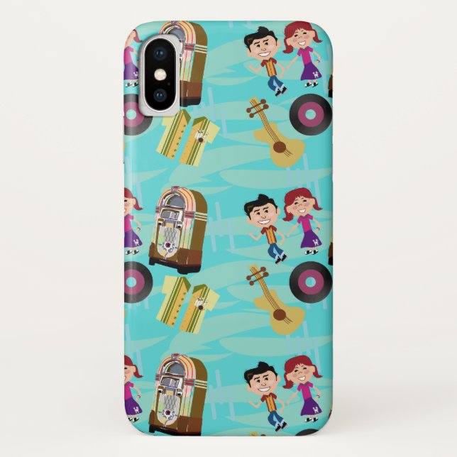 Jukebox Party Kids Cute Cartoon Characters Pattern Case-Mate iPhone Case (Back)