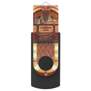 Jukebox Rock 'n' Roll Music Vintage USB Flash Drive