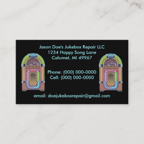 Jukeboxes Jukebox ~ Retro Style Business Card