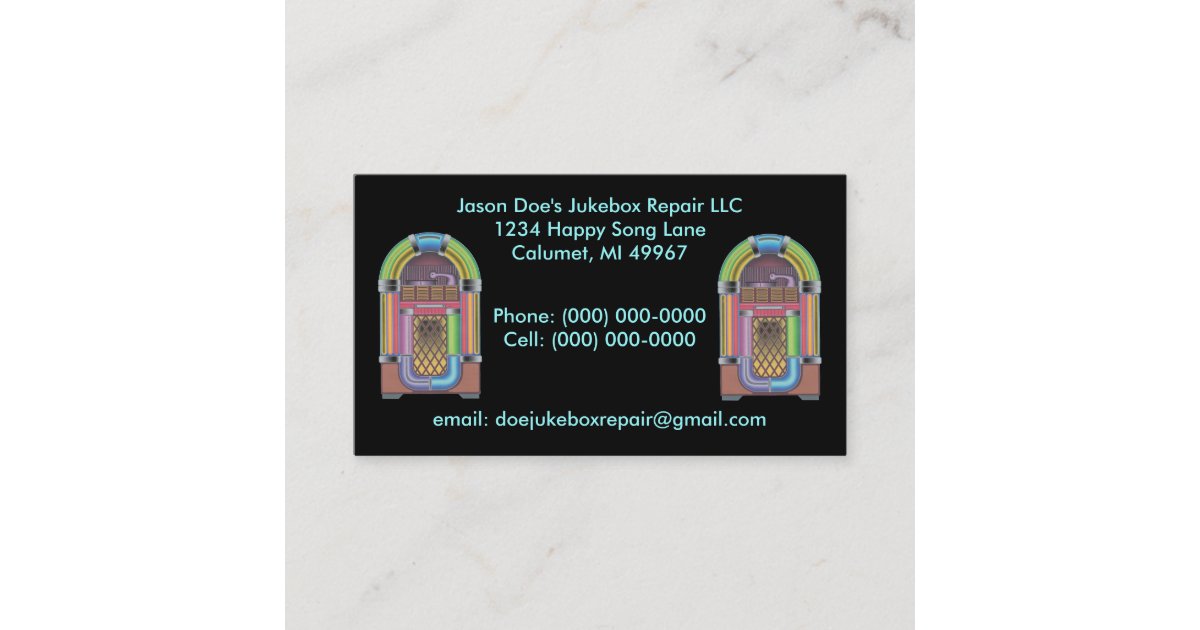 Jukeboxes Jukebox Retro Style Business Card Zazzle