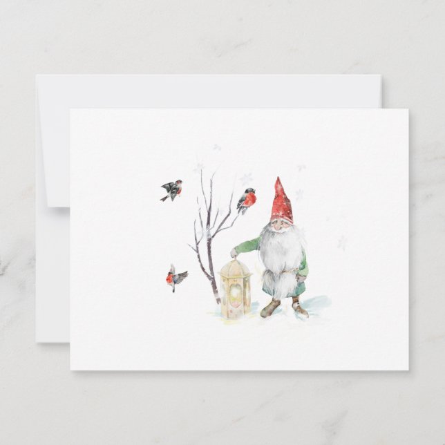 Jul Svensk Gnomes Invitation (Back)