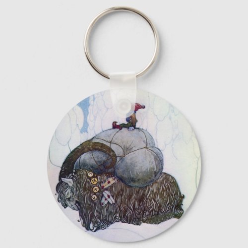 Julbocken Riding Yule Goat Keychain