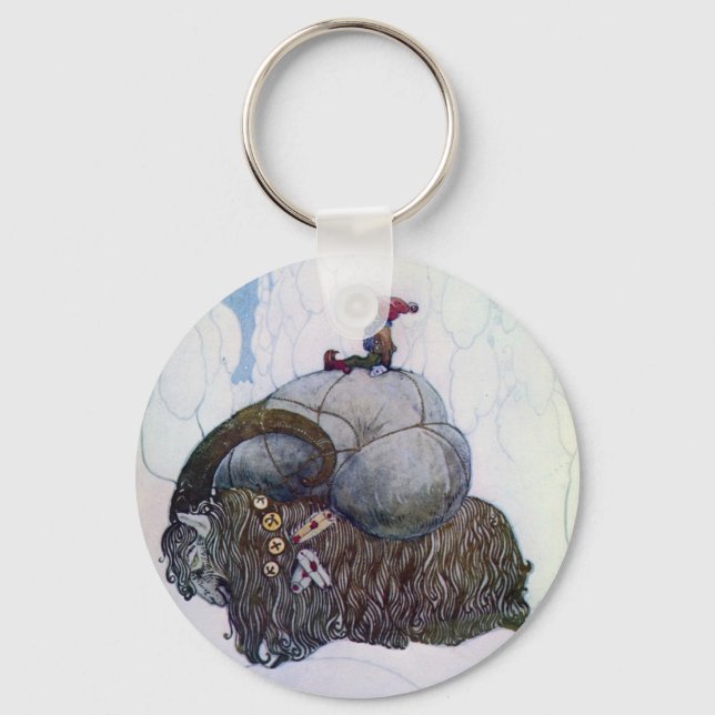 Julbocken Riding Yule Goat Keychain (Front)