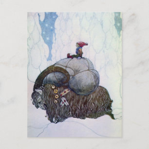 Julbocken Riding Yule Goat Postcard