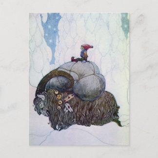 Julbocken Riding Yule Goat Postcard