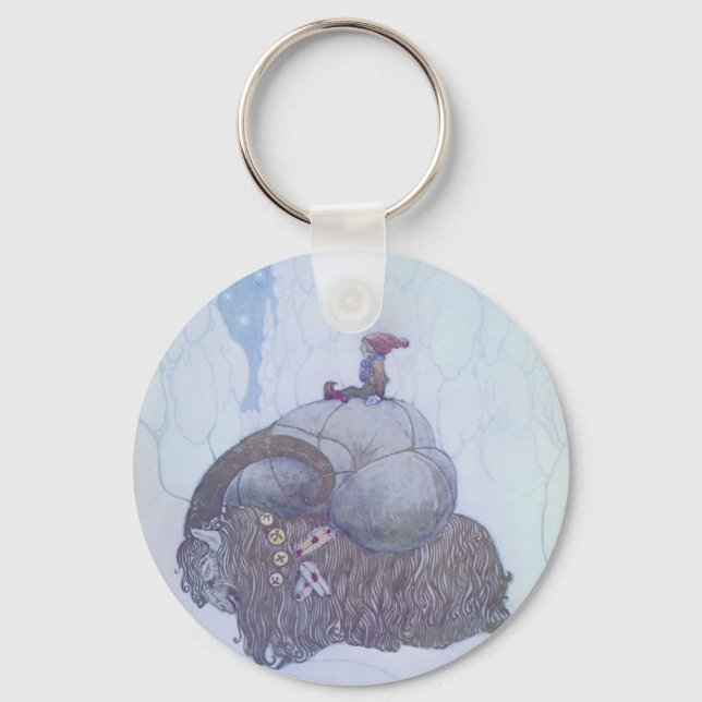 Julebocken Scandinavian Folklore Keychain (Front)