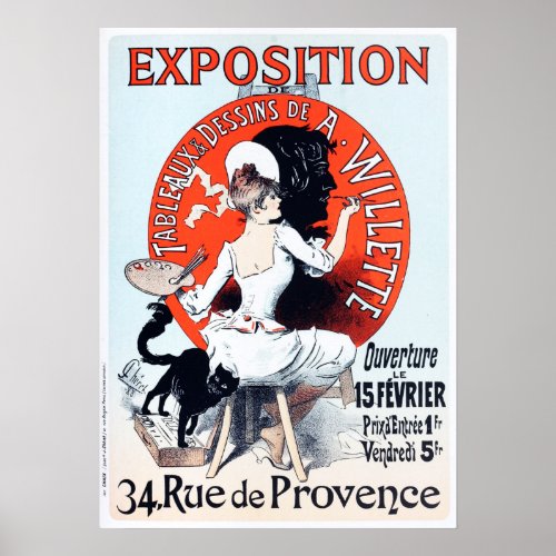 Jules Cheret Exposition Art Nouveau Poster