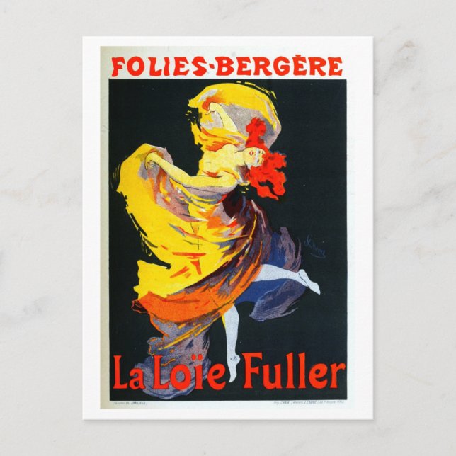 Jules Cheret-Folies Berger Postcard (Front)