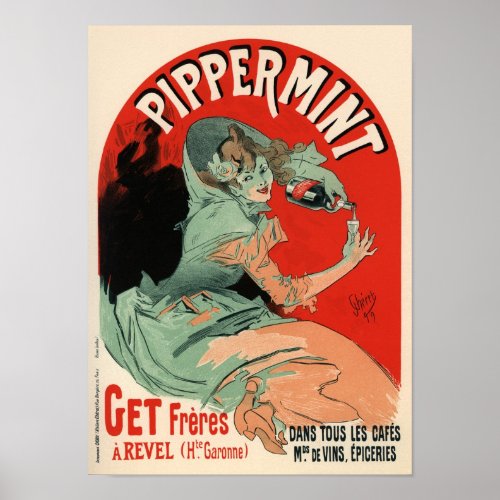 Jules Chret Pippermint Poster