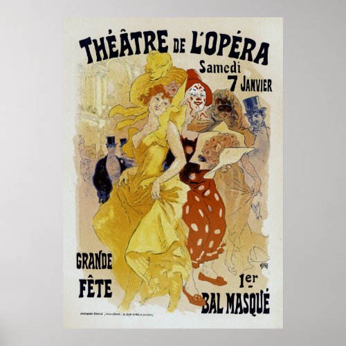 Jules Cheret  Theatre de LOpera Poster