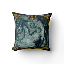 Jules Verne 20000 Leagues Throw Pillow 2