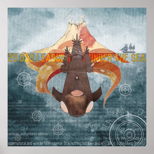 Jules Verne  20000 Leagues Under the Sea Poster (Front)