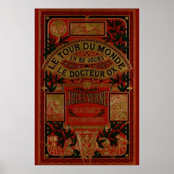 Jules Verne Around The World In Eighty Days Poster by OldArtReborn at Zazzle