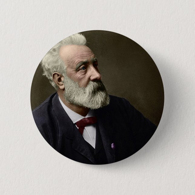 Jules Verne in 1892 Button (Front)