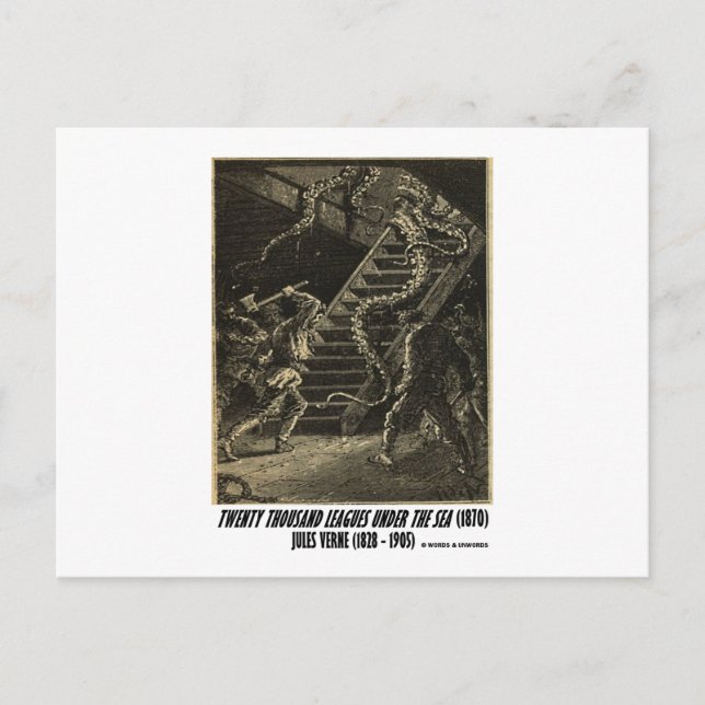 Jules Verne Twenty Thousand Leagues Squid Postcard (Front)