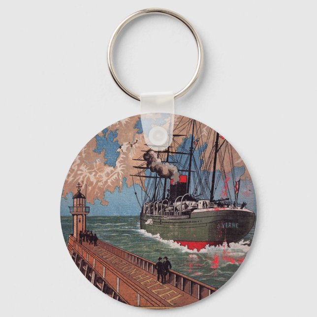 JULES VERNE "VOYAGES EXTRAORDINAIRES" (1880) KEYCHAIN (Front)