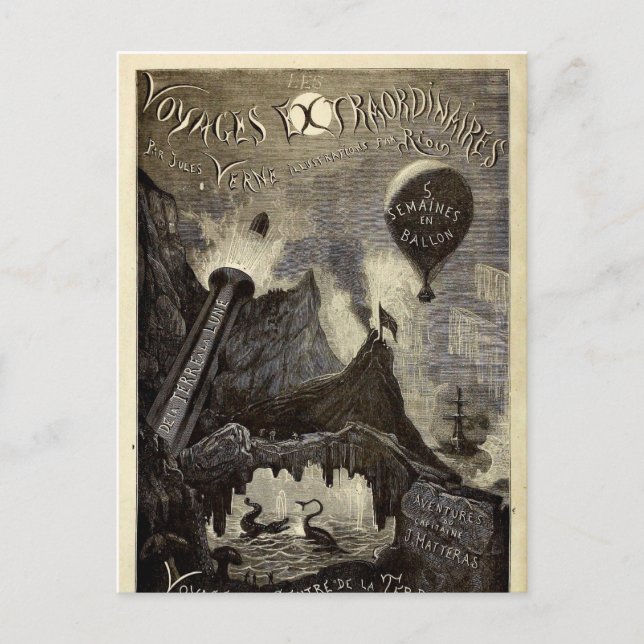 Jules Verne's Voyages Extraordinaires Postcard (Front)