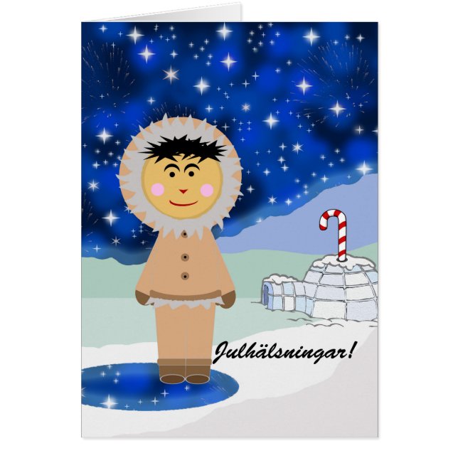 Julhälsningar Christmas Greetings in Swedish (Front)