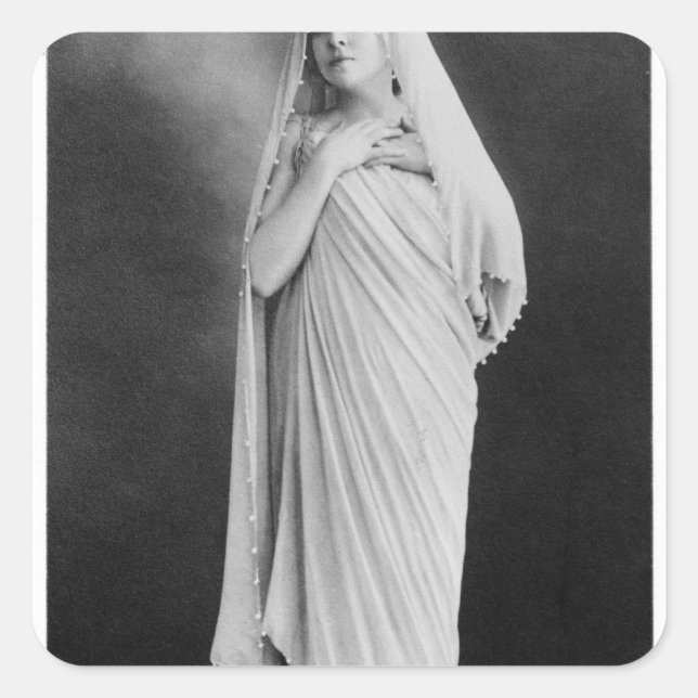 Julia Bartet  in 'Antigone' by Sophocles Square Sticker (Front)
