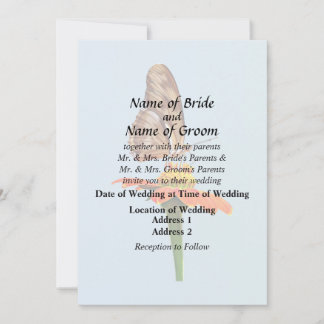 Julia Butterfly on Zinnia II Invitation
