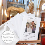 Julia Catholic Wedding Ceremony with Mass Program<br><div class="desc">This elegant, Catholic wedding ceremony program with full mass template comes in a folded, booklet style. On the front cover it features one of your engagement photos and your details written in a classic serif font with beautiful calligraphy script accents that are further embellished with a simple Christian cross. The...</div>