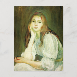 Julia Daydreaming by Berthe Morisot Postcard